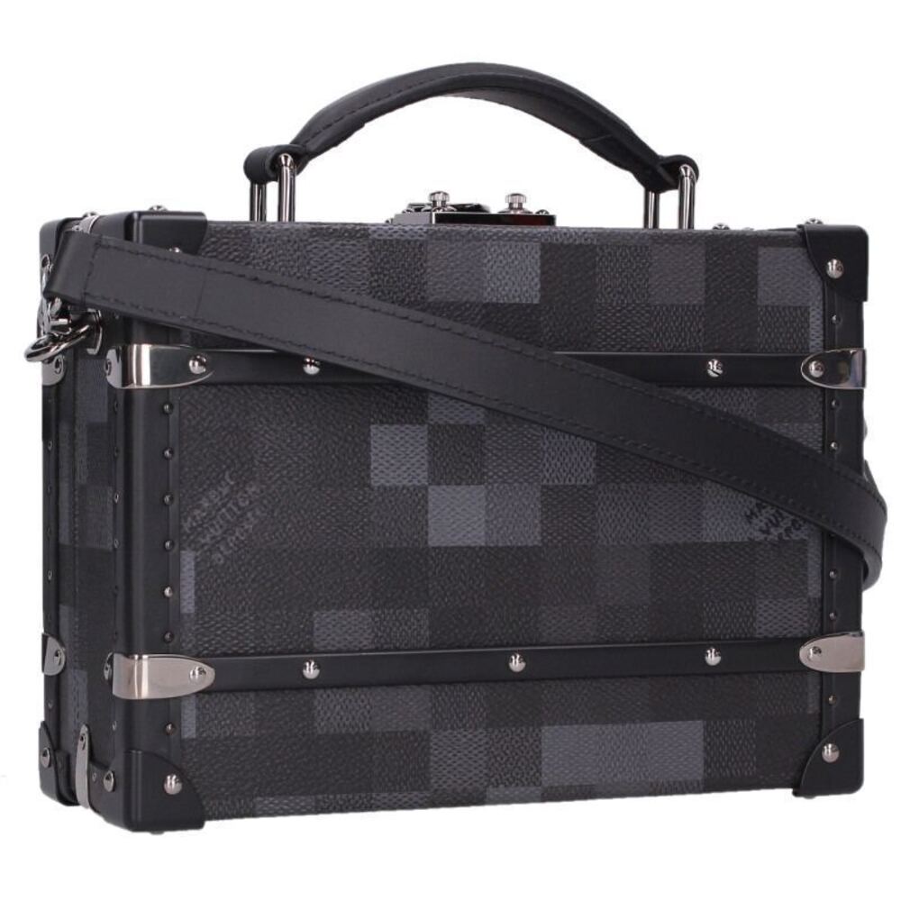 Louis Vuitton Handle Trunk Damouflage Shoulder Bag Black